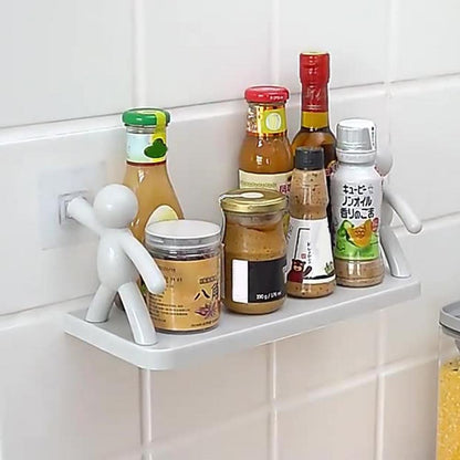 Self-adhesive Creative Kitchen Storage Wall-mounted Shelves. - DS Traders
