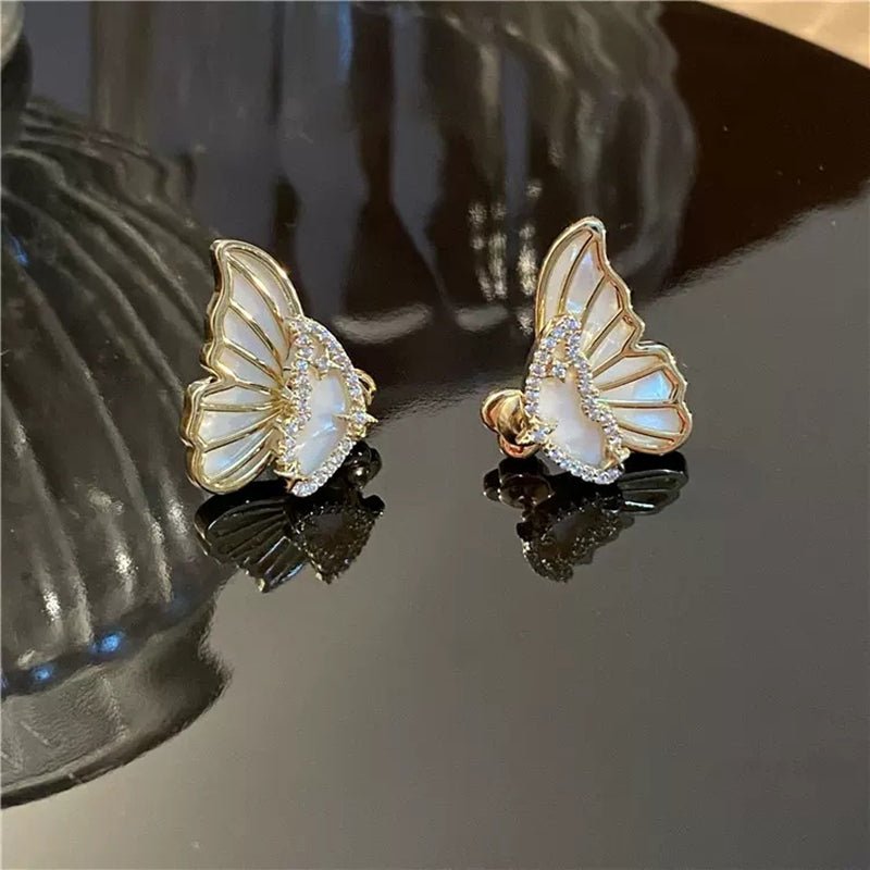 Shell Butterfly Stud Earrings - DS Traders