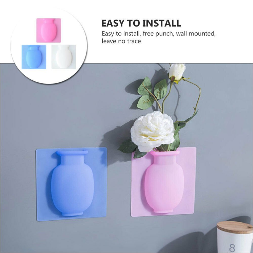 Silicon Sticker Wall Mount Vase For Home Decoration - DS Traders