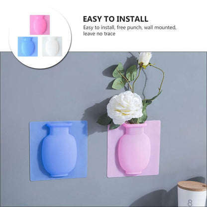Silicon Sticker Wall Mount Vase For Home Decoration - DS Traders