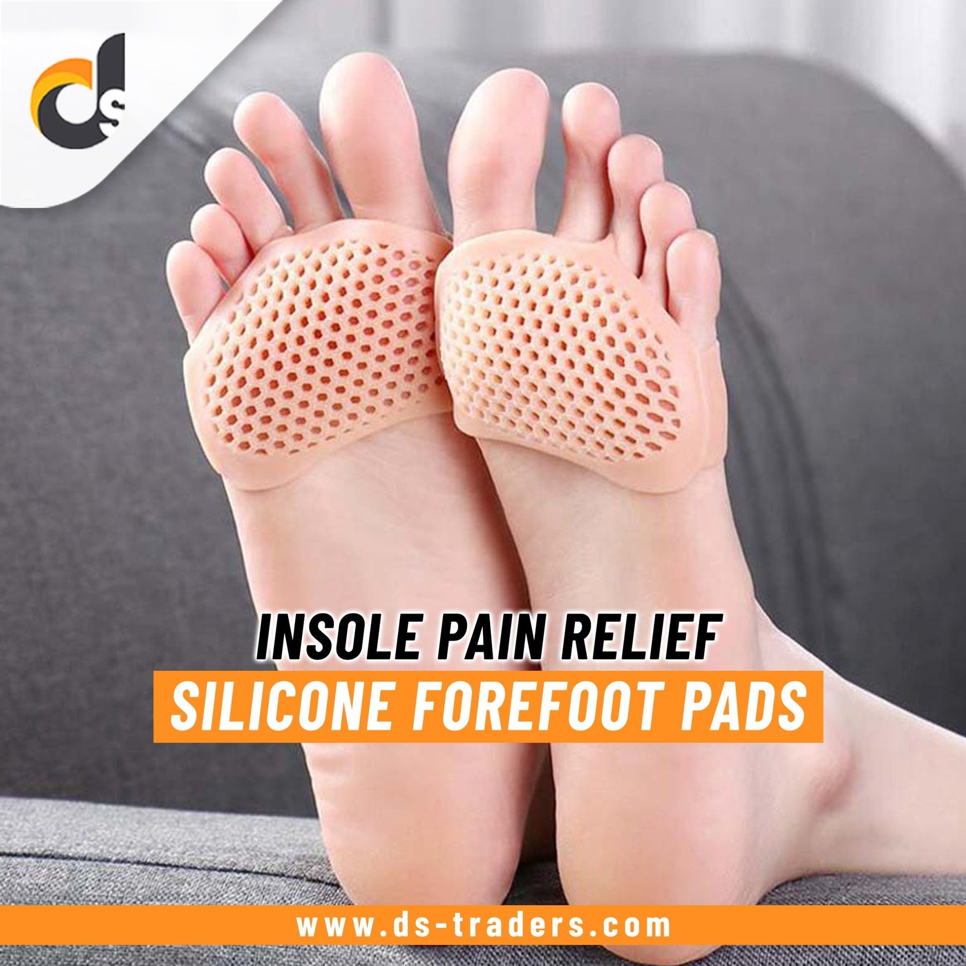 Silicone Insole Pain Relief Forefoot Pads Pair