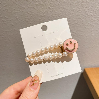 Smiley Pearl Hair Clip - DS Traders
