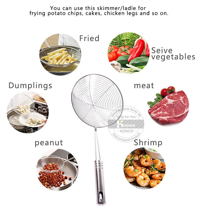 Stainless Steel Food Frying Strainer - DS Traders
