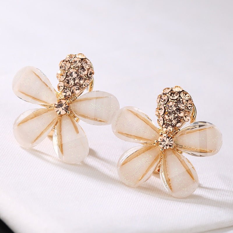 Stone Flower Earrings - DS Traders