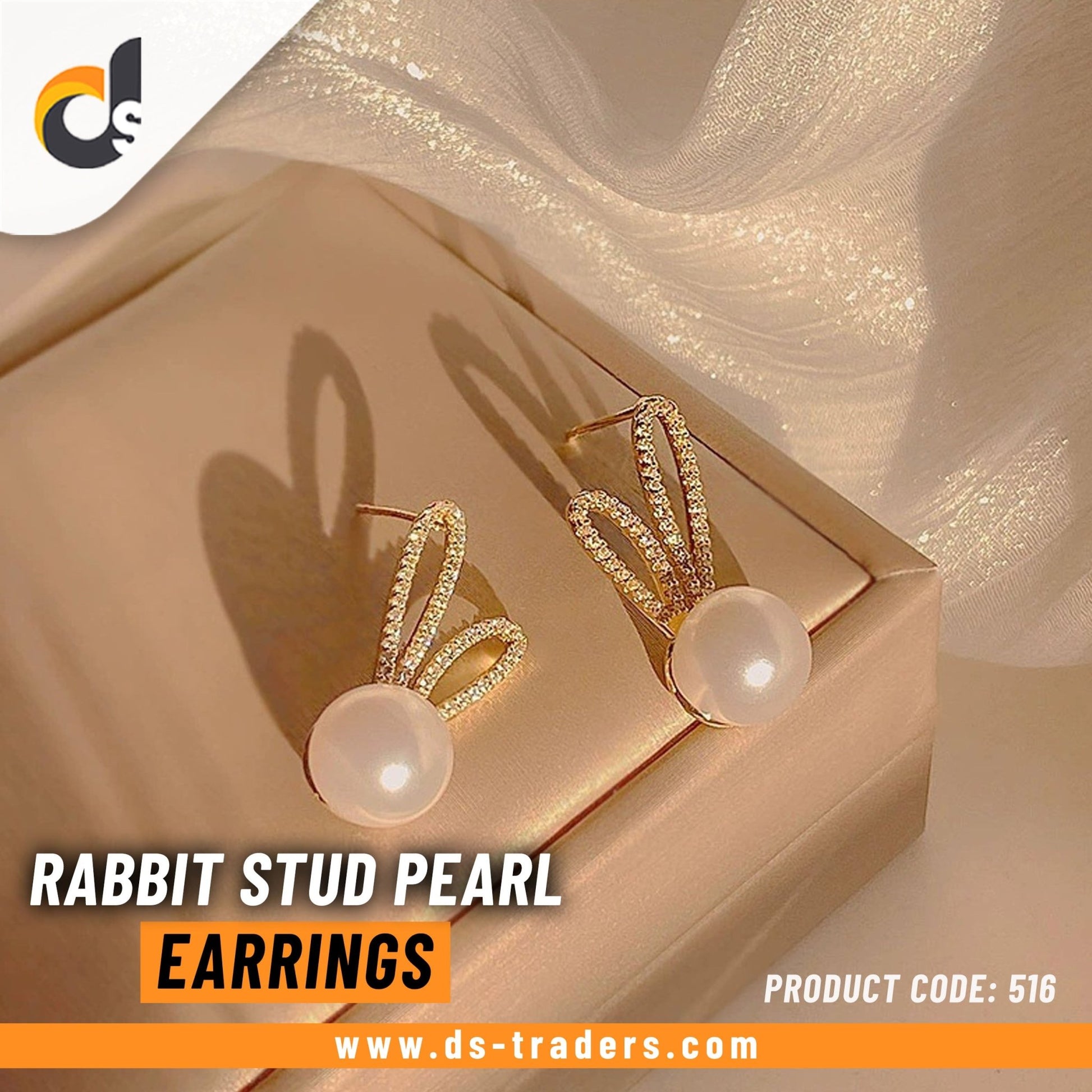 Stud Rabbit Pearl Earrings - DS Traders