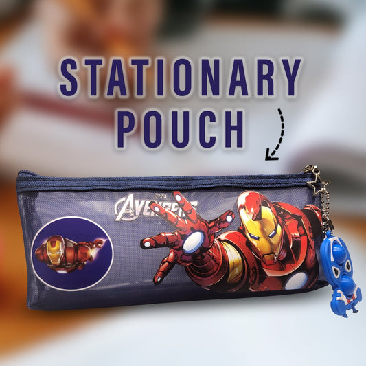 Superhero Stationary Pouch For Kids | Cartoon Character Pencil Box - DS Traders