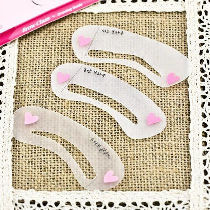 Thrush Tool Eyebrow Card Eyebrow Template Thrusher (3 Pieces) - DS Traders