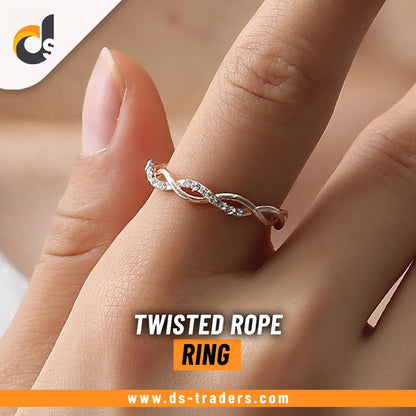 Twisted Rope Ring | Standard Size - Gold - DS Traders